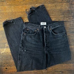 Agolde 90s Crop Distressed Jeans